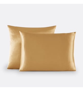Taie d'oreiller unie en soie - La Redoute Interieurs - Beige