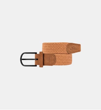Ceinture tressée élastique en daim - Billybelt - Camel