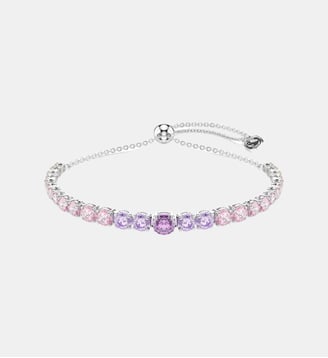 Bracelet Matrix, Dégradé de tailles rondes, Métal rhodié - Swarovski - Multi colored et rhodium plated