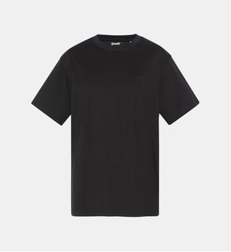 T-shirt droit signature en coton - Schott - Noir