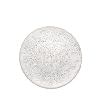 Assiette à dessert forme coupe - Médard de Noblat - Beige texturé
