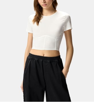 Top corset à manches courtes Pinko