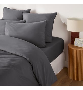 Housse de couette unie en coton lavé La Redoute Interieurs