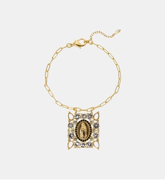 Bracelet chaîne avec cabochon central MAGDALENA - Hipanema - Doré