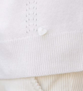 Pull -  laine broderie - Tartine Et Chocolat - Écru