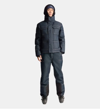 Doudoune carlo denim col capuche coupe regular - Fusalp - Denim zephyr