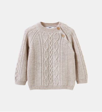 Pull torsadé  en laine - Cyrillus - Beige
