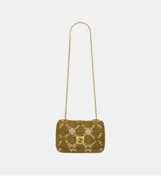 Sac en patchwork de raphia - LE FANNY - Gerard Darel - Kaki
