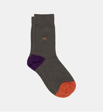Chaussettes en coton peigné unies - Billybelt - Kaki chine
