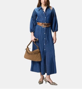 Robe chemise longue en denim - Pinko - Multicolore