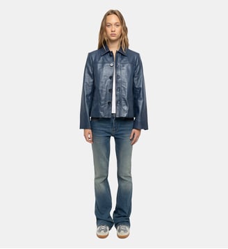 Blouson Liamys Cuir - Zadig&Voltaire - Bleu marine