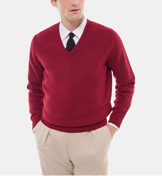 Pull en laine à col en V - Fursac - Bordeaux