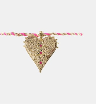 Bracelet de cheville chaîne avec pendentif cœur GIANO - Hipanema - Rose