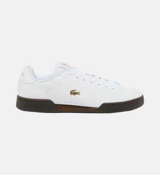 Sneakers Carnaby Cup homme en cuir - Lacoste - Blanc et gum