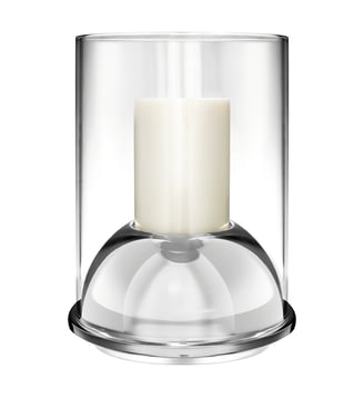 Photophore en verre et en acier - OH DE CHRISTOFLE - Christofle - Argent