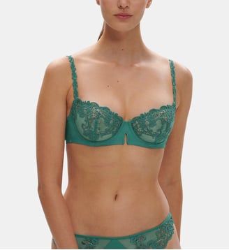 Soutien-gorge corbeille dentelle armatures - Simone Pérèle - Vert
