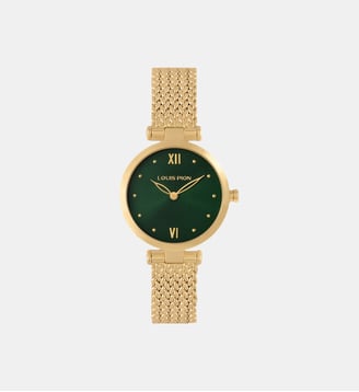Montre Flore Vert XC2886RV\8 - Louis Pion - Doré
