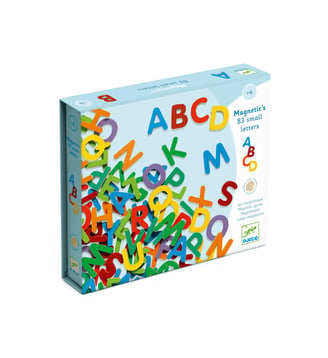Magnétiques bois - 83 small letters - Djeco - Multicolore