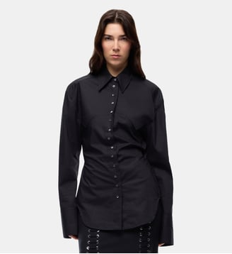 Chemise slim avec lien - Pinko - Limousine noire