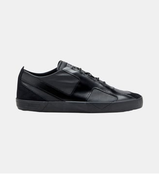 S-Slante-D-Baskets en daim et cuir avec logo D - Diesel - Noir