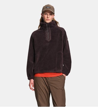 Polaire half-zip sherpa coupe ample épaules tombantes - Aigle - Brun