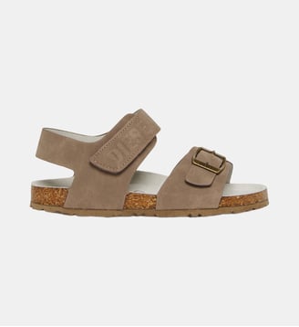 Sandales avec logo - Diesel Kids - Taupe clair