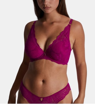 Soutien gorge plunge foulard - Aubade - Rose