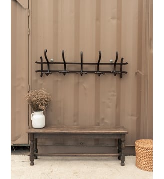 Banc en chêne Antoine N°538- Produit chiné - Debongout - Bois foncé