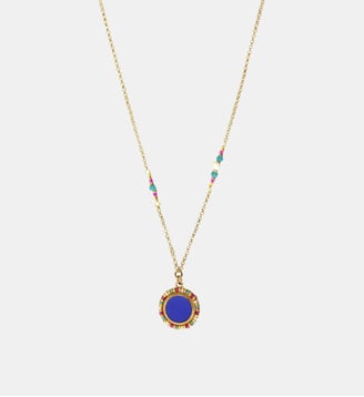 Collier pendentif réglable   - Claudia - Satellite - Bleu