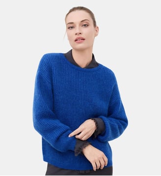 Pull mpernel - Motif uni - Caroll - Bleu roi