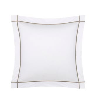 Taie d'oreiller en percale de coton - Yves Delorme - Kaki