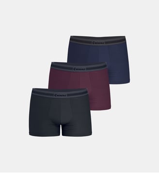 Boxers, lot de 3, EXCEPTION - Eminence - Noir bordeaux bleu