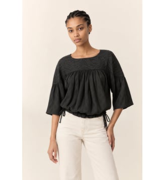 Blouse Ciao Plain - Leon & Harper - Black