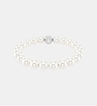 Bracelet Matrix, Perle de cristal, Métal rhodié - Swarovski - White et rrhodium plated