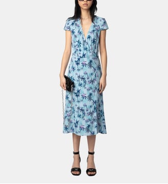 Robe Rapaz 100% Soie - Zadig&Voltaire - Bleu mist