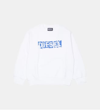 Sweat-shirt col rond avec logo - Diesel Kids - Blanc