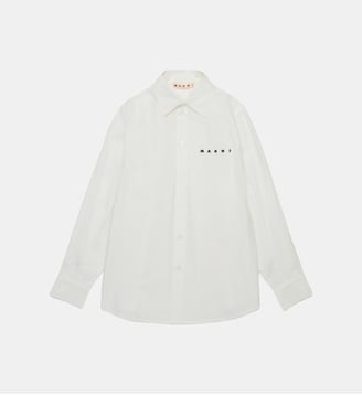 Chemise logo en coton - Marni - Blanc