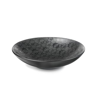 Assiette salade et pâtes ronde par 6 - Médard de Noblat - Noir