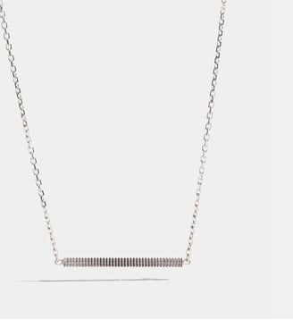 Collier Anagramme godronné sur chaîne. JEM