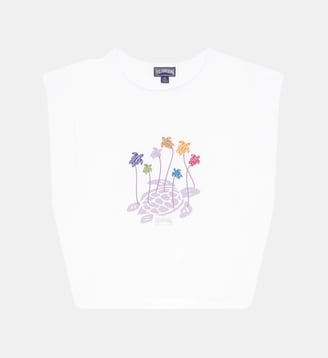 Débardeur en éponge Roses Jacquard - Vilebrequin - Blanc
