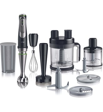 Mixeur MQ9187XLI MultiQuick 9 noir et gris 8 accessoires - Braun - Noir