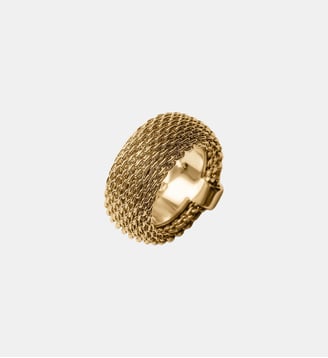Bague en maille plaquée or jaune 18 carats - Aristocrazy - Or
