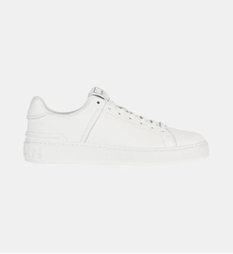 Baskets B-Court en cuir lisse - Balmain - Blanc