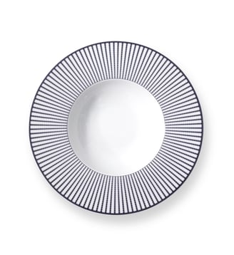 Assiette creuse ronde par 6 - Médard de Noblat - Bleu