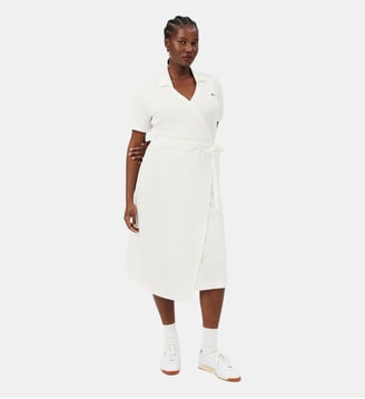 Robe polo portefeuille mini Piqué stretch Lacoste