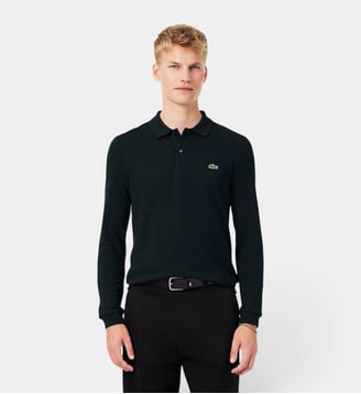 Polo L.12.12 slim fit manches longues - Lacoste - Vert foncé