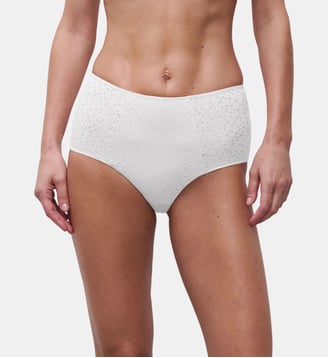 Culotte taille haute maille douce - Chantelle - Blanc