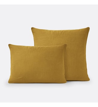 Taie d'oreiller unie gaze de coton La Redoute Interieurs
