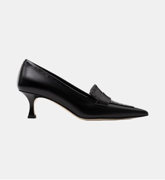 Faro - Escarpins En Cuir Brossé Noir - Parallèle - Noir