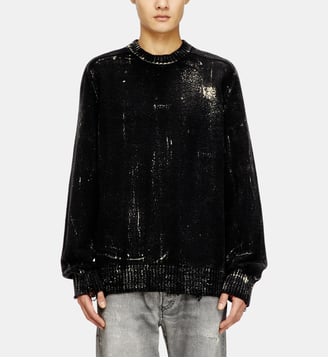 Pull décontracté en mélange de laine - Diesel - Noir